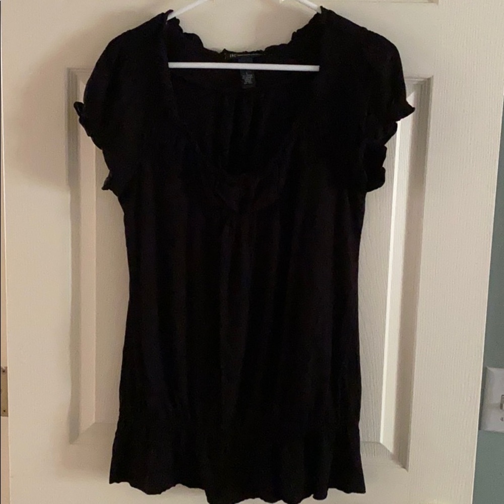 Black knit top, size large